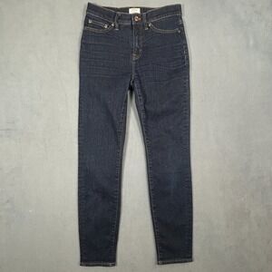 J Crew Jeans Womens Size‎ 26 Lookout High Rise Skinny Dark Wash Stretch Denim